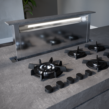 580mm Integrated Downdraft Rangehood with Remote Control