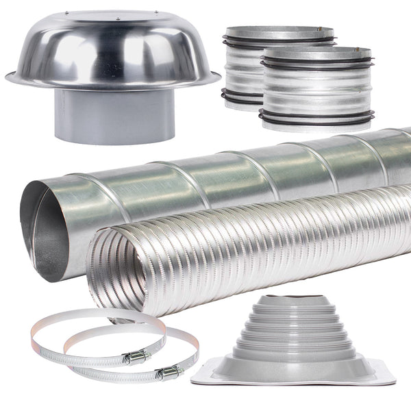 Sirius 150mm Ducting Kit for Extraction through a Tiled Roof (EASYROOF