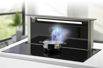 Induction Cooktop with Downdraft Rangehood